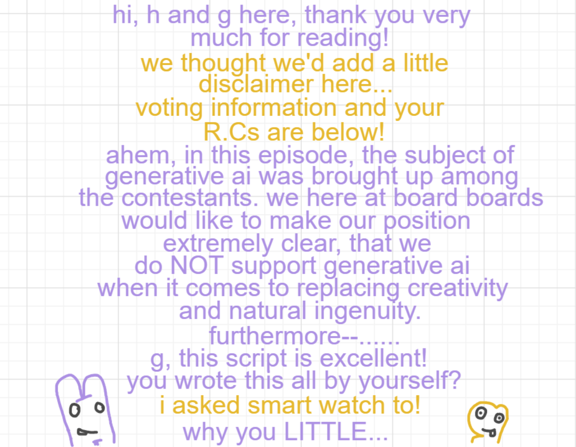 A panel from What's The Point, episode five of the Board Boards object show by Furretwalk/WalkingFurret.